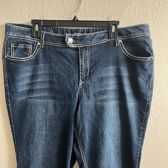 Lane Bryant Women's Dark Wash Stitch Boot Cut Jeans Size 20 Style 015001-12 - Picture 4 of 11